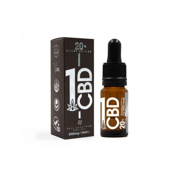 1CBD 20% Pure Hemp 1000mg CBD Oil Sliver Edition 5ml | 1CBD | CBD Products