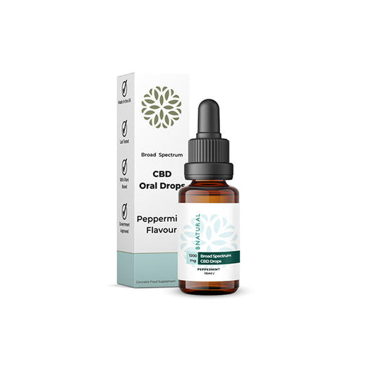 Bnatural 1200mg Broad Spectrum CBD Peppermint Oral Drops - 10ml | Bnatural | CBD Products