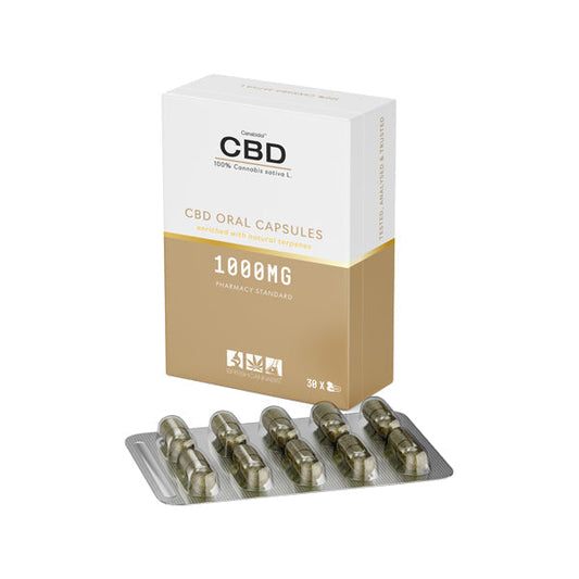 CBD by British Cannabis 1000mg CBD 100% Cannabis Oral Capsules - 30 Caps | CBD by British Cannabis | CBD Products