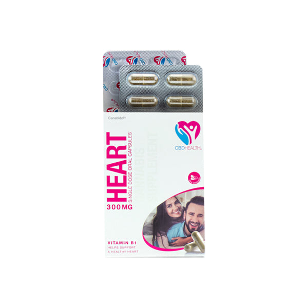 CBD by British Cannabis 300mg CBD Oral Capsules 30 Caps - Heart | CBD by British Cannabis | CBD Products