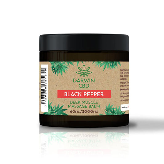 Darwin CBD 3000mg CBD Black Pepper Massage Balm - 60ml | Darwin | CBD Products