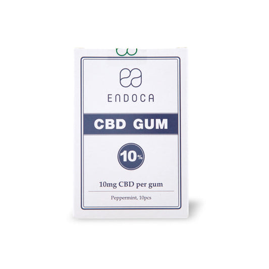 Endoca 100mg CBD Peppermint Chewing Gum - 10 Pcs | Endoca | CBD Products