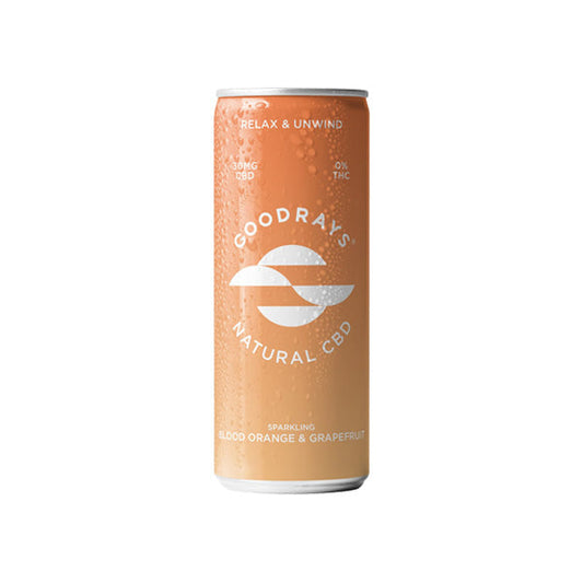 Goodrays 30mg CBD Blood Orange & Grapefruit Seltzer 250ml | Goodrays | CBD Products