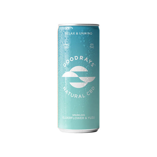 Goodrays 30mg CBD Elderflower & Yuzu Seltzer 250ml | Goodrays | CBD Products