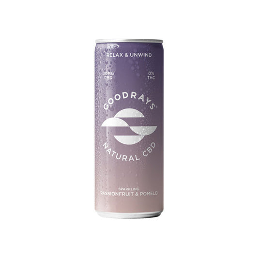 Goodrays 30mg CBD Passionfruit & Pomelo Seltzer 250ml | Goodrays | CBD Products