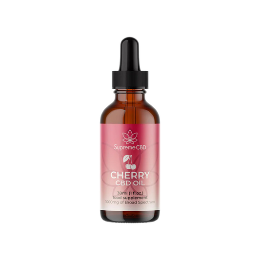 Supreme CBD 1000mg Broad Spectrum Cherry CBD Oil - 30ml | Supreme CBD | CBD Products