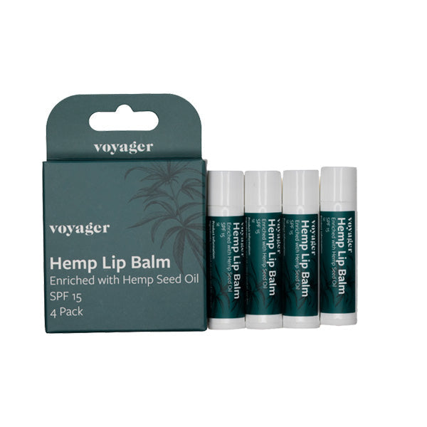 4x Voyager Hemp Lip Balm - 5g | Voyager | CBD Products