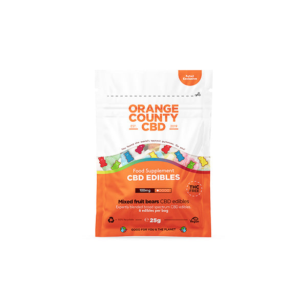 Orange County CBD 100mg Mini CBD Gummy Bears - 6 Pieces | Orange County | CBD Products