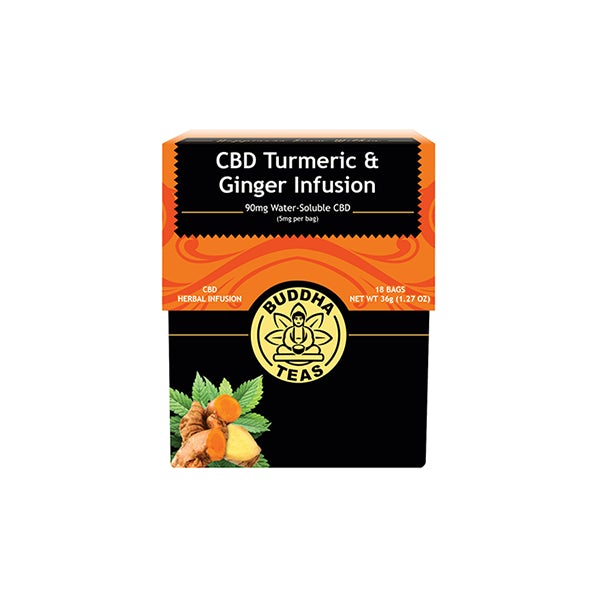 Buddha Teas 5mg CBD Tea Bags - Turmeric & Ginger Infusion | Buddha Teas | CBD Products