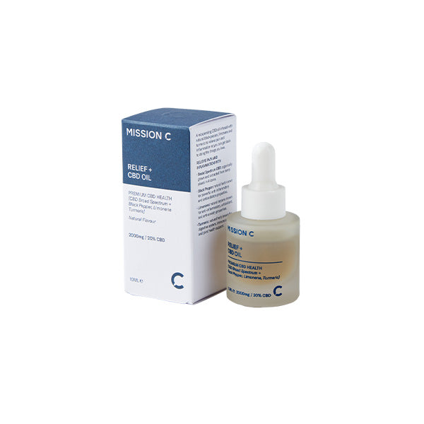 Mission C Relief + 2000mg CBD Oil - 10ml | Mission C | CBD Products